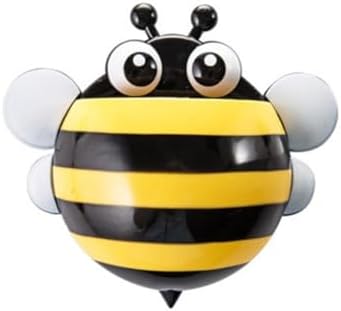 4pcs Cartoon Bee Toothbrush Holder for Bathroom and Travel Use
