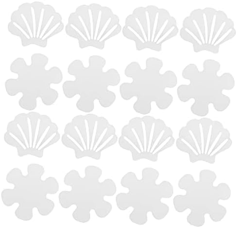 LABRIMP 2 Sets Bathtub Stickers Slip-Proof Flower and Shell Design
