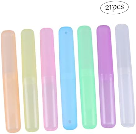 Amosfun 21pcs Portable Toothbrush Holder Organizer for Travel and Home Use