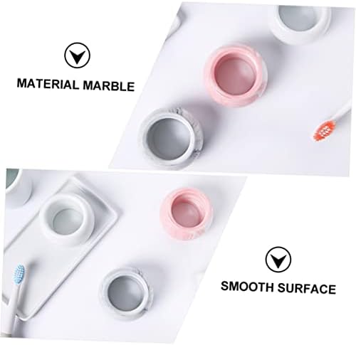 Amosfun 3pcs Marble Electric Toothbrush Holder
