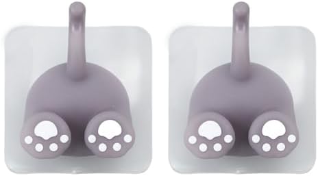 Pssopp 2Pcs Kitten Tail Toothbrush Holder for Kids