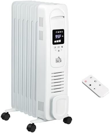 HOMCOM 2525 Electric Space Heater 1500W White