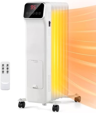 Tangkula 1500W Oil Filled Radiator Heater with Remote and 3 Modes