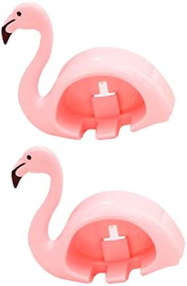 LIFKOME 2pcs Flamingo Suction Cup Toothbrush Holder