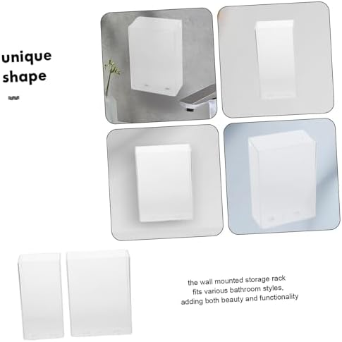 Luxshiny 2pcs Wall Mounted Toothbrush Holder and Toothpaste Dispenser