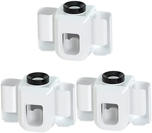 Unomor Wall Mount Toothbrush Holder with Toothpaste Dispenser