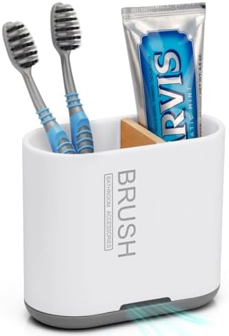 Chintu Toothbrush Holder with Drainage Compact Bathroom Organizer for Kids and Adults