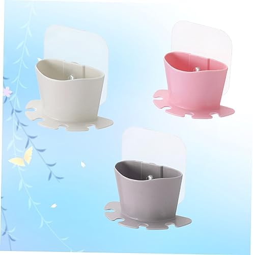 Sosoport Self-Adhesive Suction Cup Toothbrush Holder with Storage