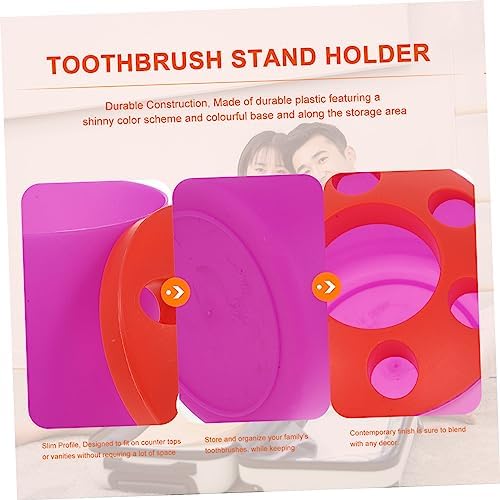 LIFKOME 4-Compartment Toothbrush Holder Organizer 1