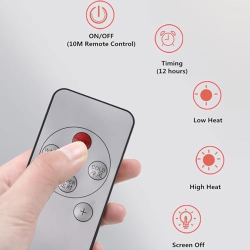Ductless Air Conditioner Fan Heater - White Compact Quiet Energy Saving Remote Control