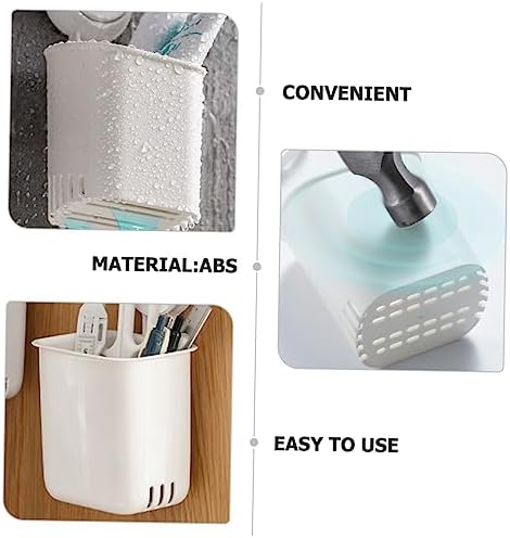 DECHOUS Wall Mounted Suction Cup Toothbrush Holder for Bathroom Organization