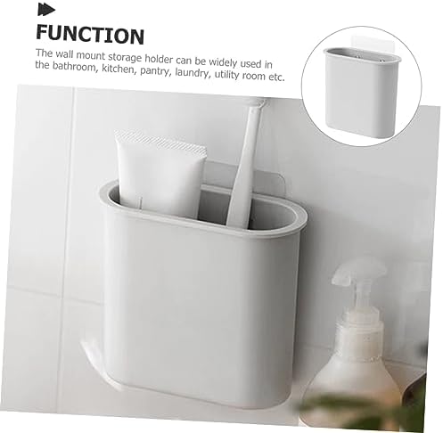 LIFKOME Wall Mounted Toothbrush Holder with Suction Cup Drainage Design