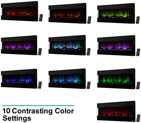 e-Flame USA Hampshire 50-inch Wall Mount LED Fireplace