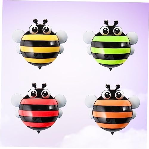 GLEAVI 4pcs Cartoon Honeybee Suction Cup Toothbrush Holder