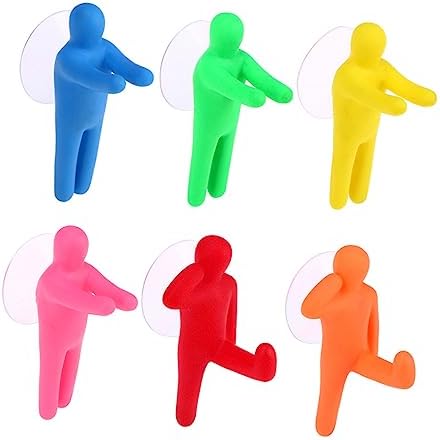 IMIKEYA 6 Pcs Bathroom Suction Cup Hooks and Toothbrush Holders