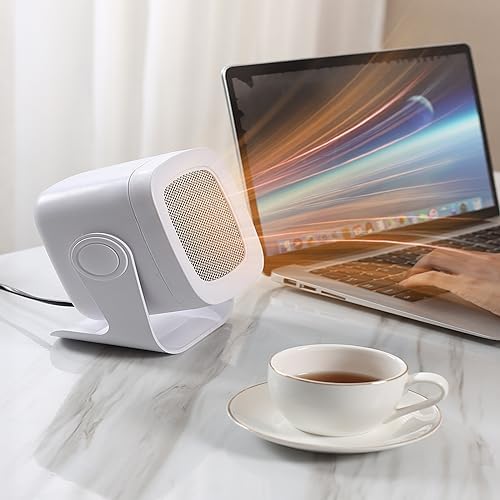 YOLEANSON Compact Electric Ceramic Heater with 2 Wind Speeds