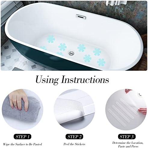 FULANDL 58PCS Non-Slip Bathtub Stickers Set