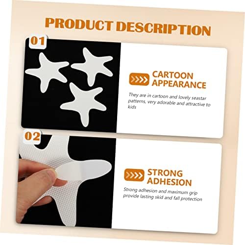20pcs Non-Slip Bathtub Stickers with Cartoon Designs for Kids