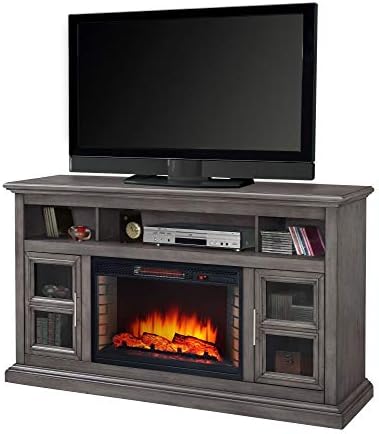 Muskoka Glendale Dark Weathered 58 Media Electric Fireplace - Grey