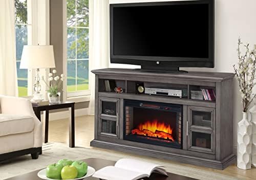 Muskoka Glendale Dark Weathered 58 Media Electric Fireplace - Grey