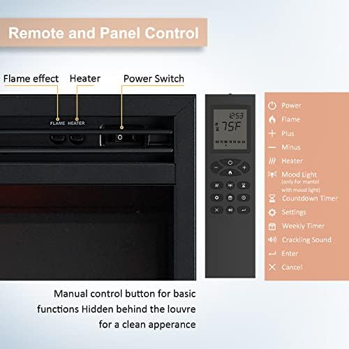 LegendFlame Jaden 36 W x 26 H Electric Fireplace Insert 1