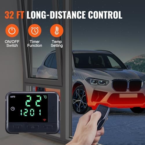 CooFel 12V 2KW Diesel Air Heater with LCD Remote Control