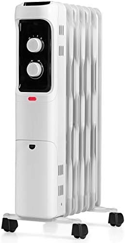 Tangkula 1500W Oil Filled Radiator Heater with 3 Heat Settings