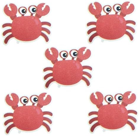LIFKOME Crab Shape Non-Slip Bath Stickers 1