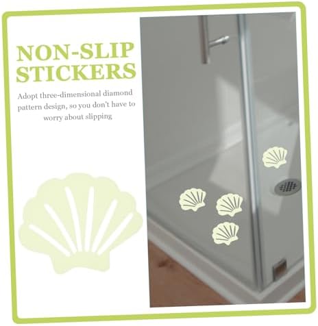 PRETYZOOM 30PCS Bathtub Non-Slip Stickers Shell Shape Decals