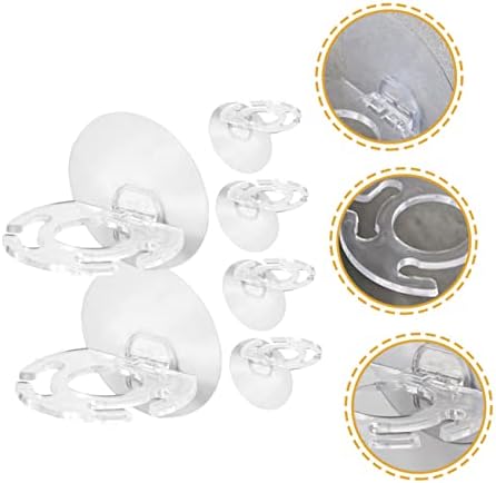 BUGUUYO 6Pcs Transparent Wall Mounted Toothbrush Holder