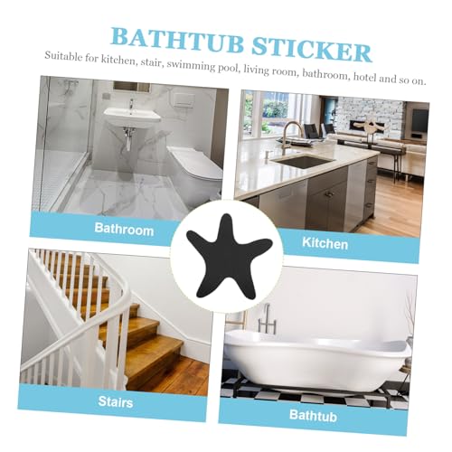 Kisangel 6pcs Sea Star Non-Slip Bath Stickers for Tub Safety