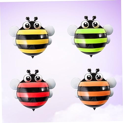 Hemobllo 4pcs Cartoon Honeybee Toothbrush Holder with Suction Cup 1