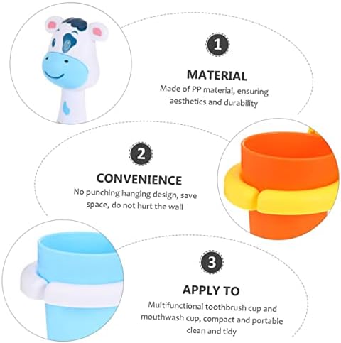 Cartoon Animal Toothbrush Holder Set for Bathroom