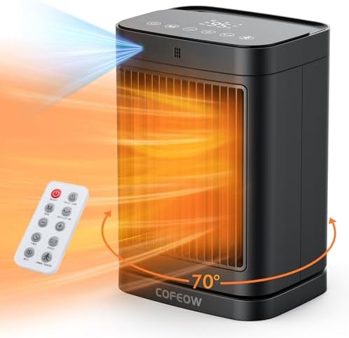 Cofeow Space Heater with Motion Sensor and Remote Control