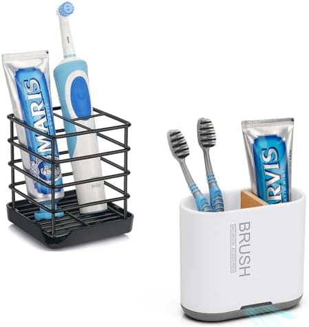Chintu Toothbrush Holder with Drainage Compact Bathroom Organizer for Kids and Adults