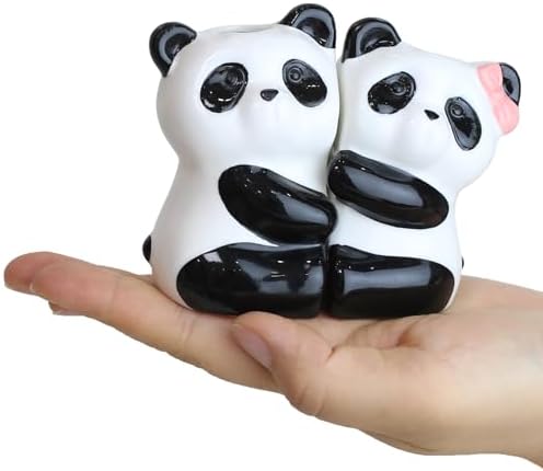 2 Pcs Ceramic Panda Hug Toothbrush Holder - Cute Animal Shape Bathroom Organizer
