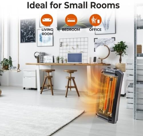 Comfort Zone Quartz Tower Heater with 2 Settings