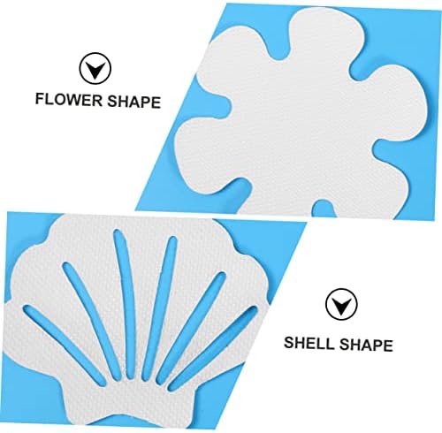 LABRIMP 2 Sets Bathtub Stickers Slip-Proof Flower and Shell Design