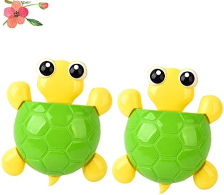 2Pcs Cute Turtle Suction Cup Bathroom Organizer