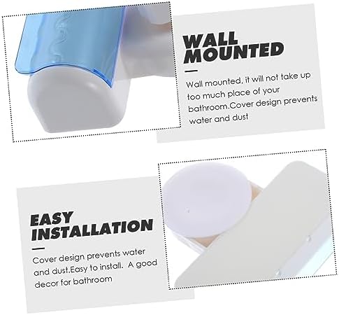 Wakauto 2Pcs Wall Mounted Toothbrush Holder