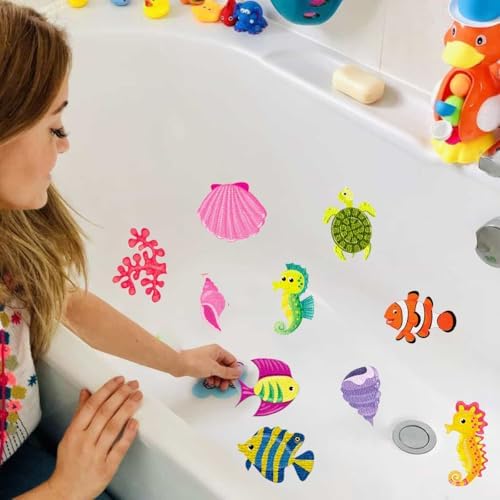 Non-Slip Bathtub Stickers with Ocean Themes