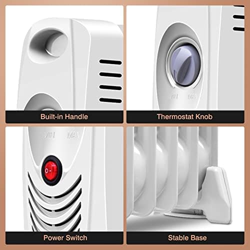 KOTEK 700W Oil Filled Space Heater with Adjustable Thermostat
