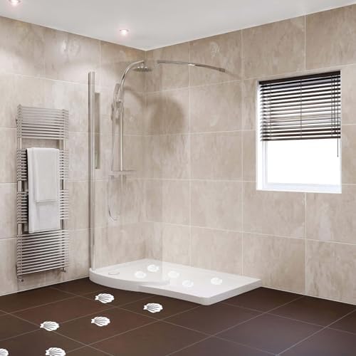 12 Pcs Non Slip Bathtub Stickers Sea Shell Shape Decals for Bathroom