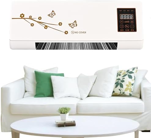 Ductless Air Conditioner Fan Heater - White Compact Quiet Energy Saving Remote Control