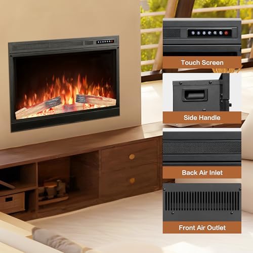 Xbeauty 36 Inch Electric Fireplace Insert with Remote Control 1