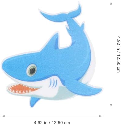 Cabilock Non-Slip Bathtub Stickers with Blue Shark Design
