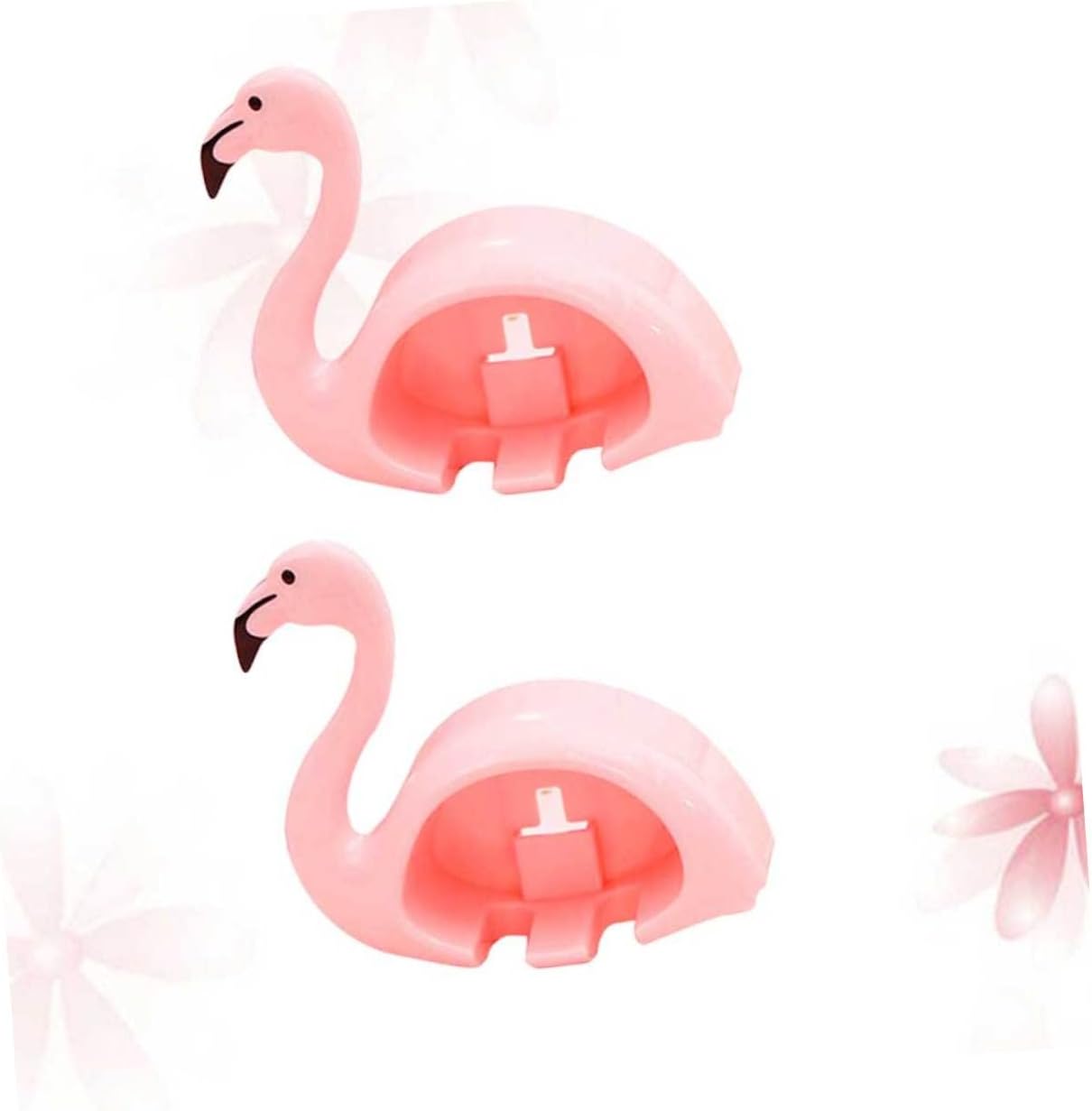 LIFKOME 2pcs Flamingo Suction Cup Toothbrush Holder