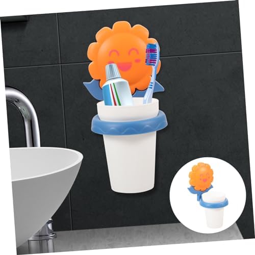 Healeved Cartoon Toothbrush Cup Rack Organizer