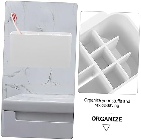 Happyyami White Toothbrush Holder Storage Box