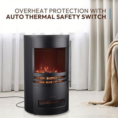 Cambridge Round Electric Fireplace with Remote Control 1